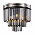 Glowflow 1231F20PN-SS-RC Sydney 9 Light Flush Mount Royal Cut Crystals - Polished Nickel GL2222031